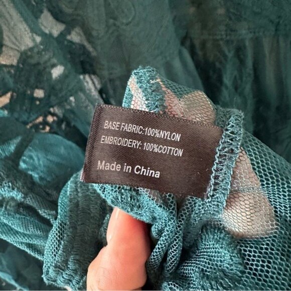 Lane Bryant Size 16 Embroidered Mesh Babydoll Top Coquette Romantic Fairycore - Picture 10 of 12